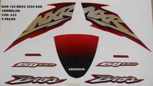 Faixa Nxr 150 Bros 04 - Moto Cor Vermelha - Kit 623 - Jotaesse