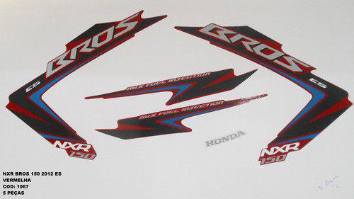 Faixa Nxr 150 Bros Es 12 - Moto Cor Vermelha - Kit 1067 - Jotaesse