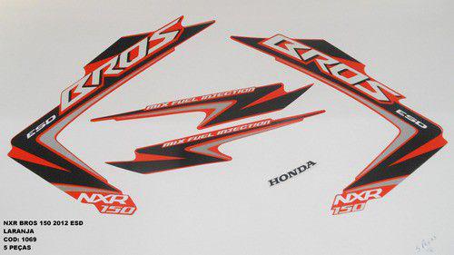 Faixa Nxr 150 Bros Esd 12 - Moto Cor Laranja - Kit 1069 - Jotaesse