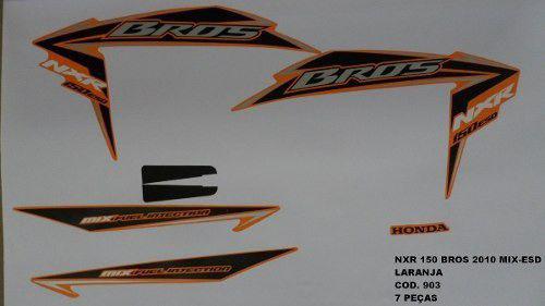 Faixa Nxr 150 Bros Esd Mix 10 - Moto Cor Laranja - Kit 903 - Jotaesse