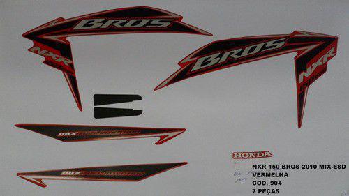 Faixa Nxr 150 Bros Esd Mix 10 - Moto Cor Vermelha - Kit 904 - Jotaesse