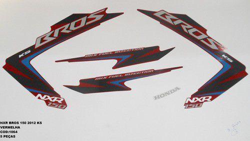 Faixa Nxr 150 Bros Ks 12 - Moto Cor Vermelha - Kit 1064 - Jotaesse