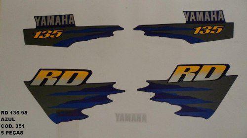 Faixa Rd 135 98 - Moto Cor Azul (351 - Kit Adesivos) - Jotaesse