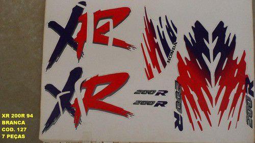 Faixa Xr 200 94 - Moto Cor Branca (127 - Kit Adesivos) - Jotaesse