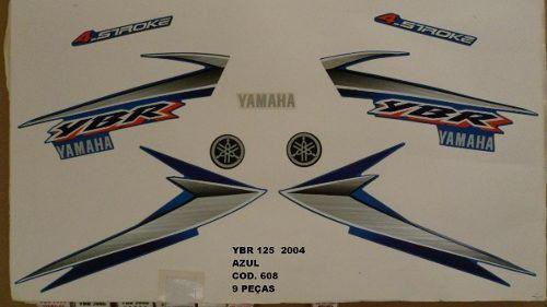 Faixa Ybr 125 04 - Moto Cor Azul (608 - Kit Adesivos) - Jotaesse