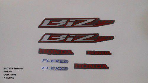 Faixas Biz 125 Es 15 - Moto Cor Preta (1195 - Kit Adesivos) - Jotaesse