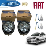 Neblina Fiat Uno Attractive 2010 a 2018 Fortluz Kit c/2