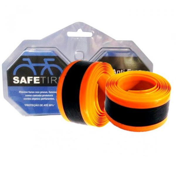 Fita Anti-furo Safetire 23mm Laranja Aro 700 Speed Bicicleta