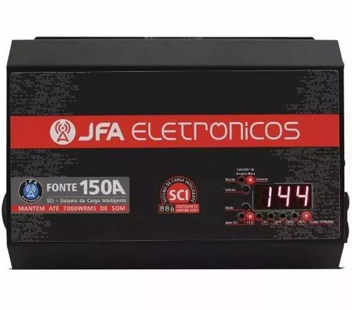 Fonte Automotiva Jfa 150 Amp C/ Voltímetro e Indic. de Carga