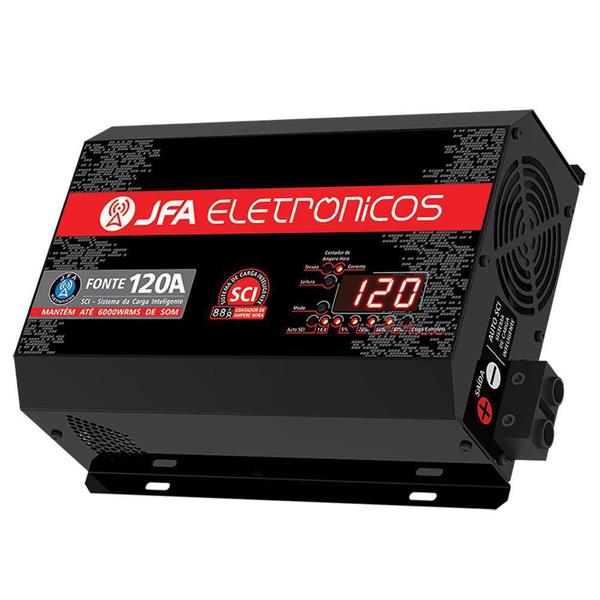 Fonte Carregador Bateria JFA 120A Bivolt Automatico Display