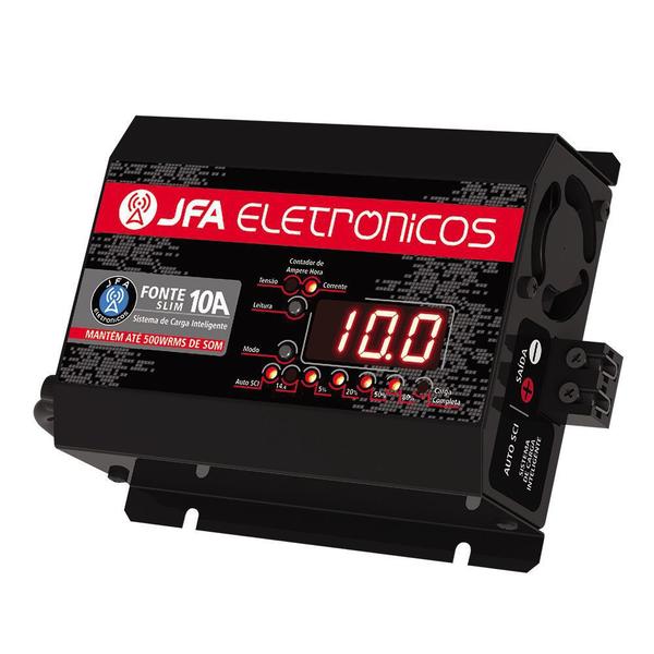 Fonte Carregador Bateria JFA 10A Bivolt Automatico Display