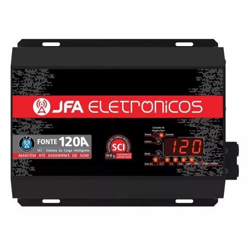 Fonte Automotiva Jfa 120 Amp C/ Voltímetro e Indic. de Carga