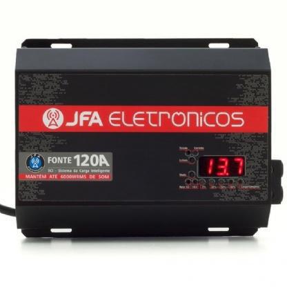 Fonte Carregadora Jfa 120a com Multímetro e Indicador de Carga Slim/Bivolt