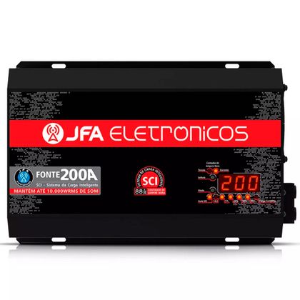 Fonte Digital Jfa 200a Monovolt 220V Voltímetro e Carregador