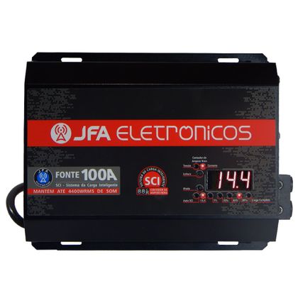 Fonte Digital JFA SCI 100A Bivolt Digital com Voltímetro Carregador