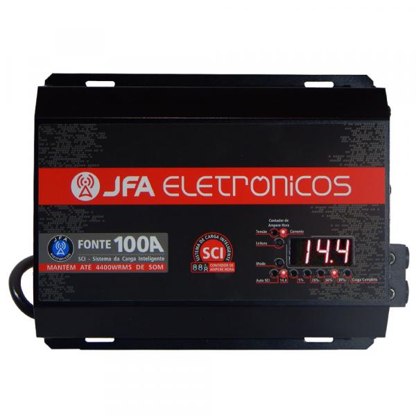 Fonte Digital JFA SCI 100A Bivolt Digital com Voltímetro Carregador