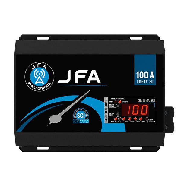 Fonte Digital JFA SCI 100A Bivolt Digital com Voltímetro Carregador