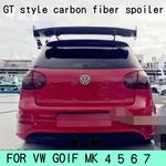 Golf 4 5 6 7 Mk4 Mk5 Telhado De Fibra De Mk6 Mk7 Gt Estilo Carbono Rear Lip Spoiler Ala Para Volkswagen Hatchback Saqueador Universal