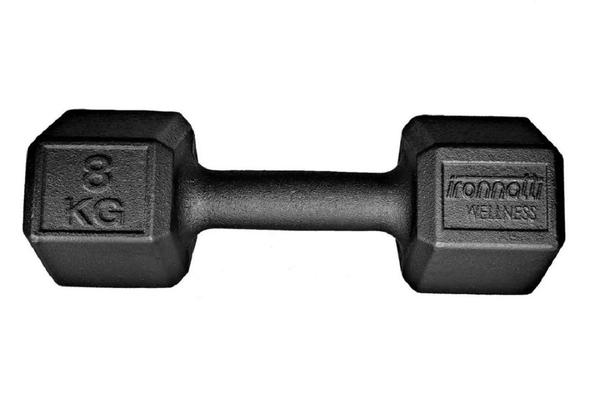 Halter Dumbbell Sextavado 8kg (2un.) - Ironnatti Wellness