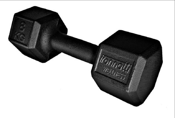 Halter Dumbbell Sextavado 8kg (2un.) - Ironnatti Wellness