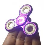 Hand Spinner Fidget de Metal Ansiedade Estresse Roxo Giro