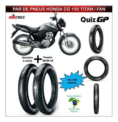 Combo Pneus Honda Cg 150 Titan / Fan 150 Dianteiro +traseiro - Ira