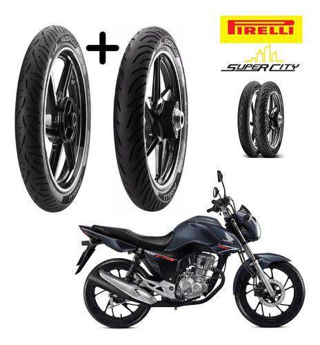 Honda Cg 160 Fan Pneu Dianteiro Traseiro Pirelli S/cam