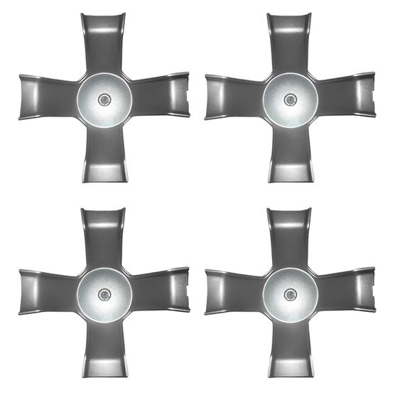 Jogo 4 Calota Centro Roda BRW490 Prata