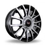 Jogo 4 Rodas Aro 15 Brw 1230 4x100 / 4x108 Preto e Diamante Tala 6 Et35