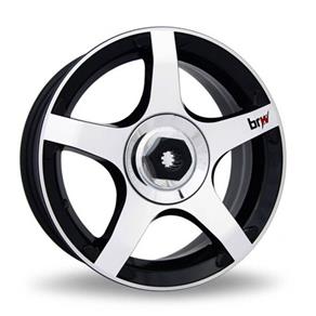 Jogo 4 Rodas Aro 15 BRW 450 4x100 / 4x108 Preto e Diamante Tala 6 ET35