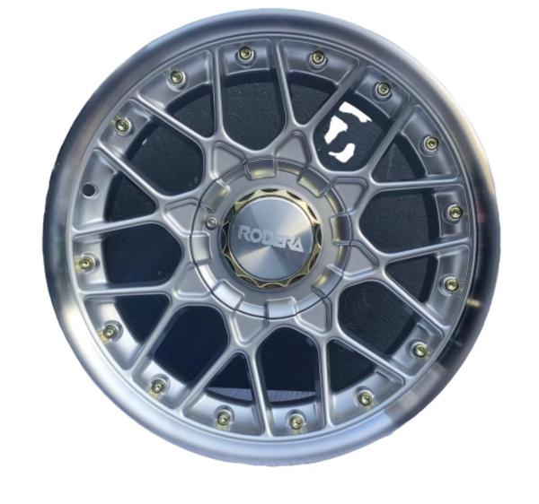 Jogo 4 Rodas Aro 15x8 Rodera RS2 Flat 4x100/108 Silver Polished RDR26