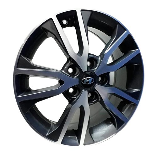 Jogo 4 Rodas Aro 16 Brw 1360 Hyundai Creta 5X114,3 Grafite e Diamante Tala 6 Et43