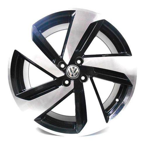 Jogo 4 Rodas Aro 17 Brw 1330 Volks 4x100 Preto e Diamante Tala 6 Et40