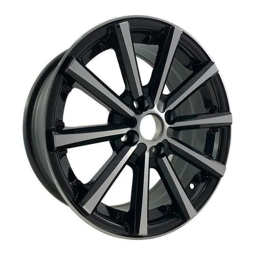 Jogo 4 Rodas Aro 17 Brw 1240 5x100 Preto Fosco e Diamante Tala 7 Et38