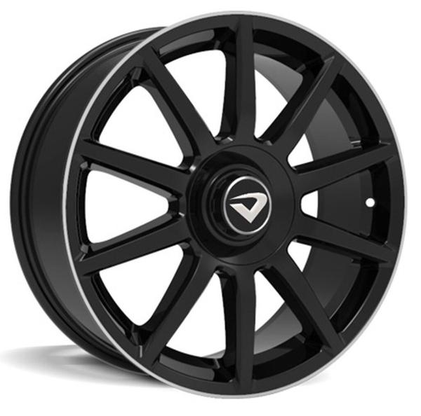 Jogo 4 Rodas Aro 17X6 Daimler Volcano 5X100/112 Diam.Preto