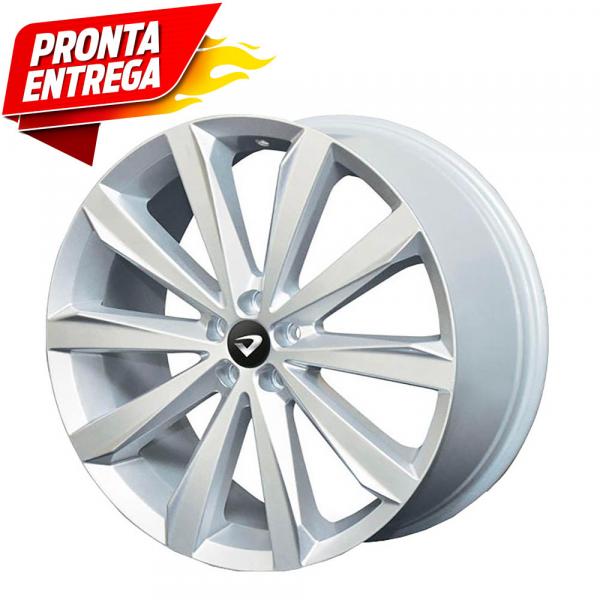 Jogo 4 Rodas Aro 18x7 Misty Passat VR6 Volcano 5X112 Prata Et 42