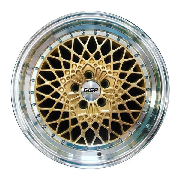 Jogo 4 Rodas Gisa D2749 Aro 17 5x100 Tala 7,5 Gold e Diamante ET35