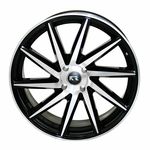 Jogo 4 Rodas Kr K-51 Vossen Aro 17 4x100 Preto e Diamante (bd) Tala 7 Et40