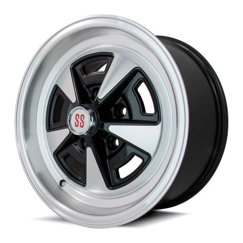 Jogo 4 Rodas Kr M-8 Opala Ss Aro 14 5x114 Tala 7 Bd Black Diamond Et30