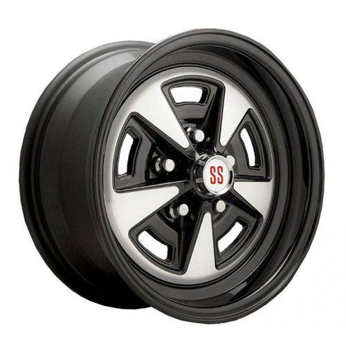 Jogo 4 Rodas Kr M-8 Opala Ss Aro 14 5x114 Tala 7 Fbd Face Black Diamond Et30