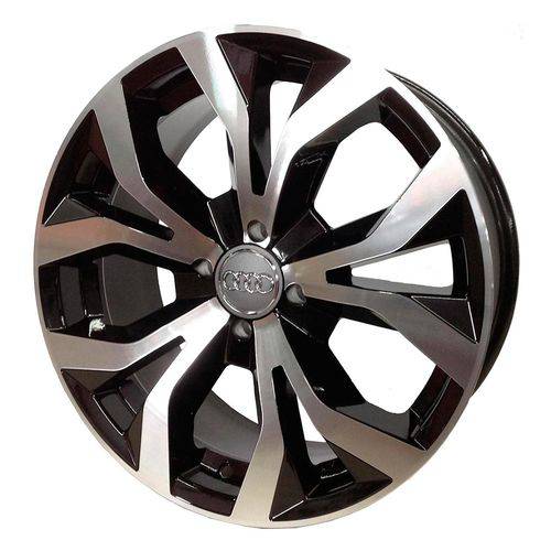 Jogo 4 Rodas Kr R-35 Audi Rs6 Aro 17 4x108 Preto e Diamante Tala 7 Et 40