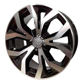 Jogo 4 Rodas Kr R-35 Audi Rs6 Aro 17 4X108 Preto e Diamante Tala 7 Et 40