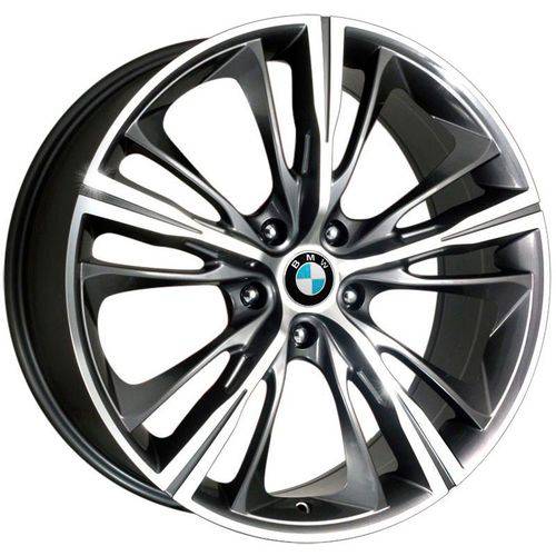 Jogo 4 Rodas Kr R-55 Bmw 4 Series Aro 18 5x112 Grafite e Diamante Tala 7 Et 40