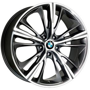 Jogo 4 Rodas Kr R-55 Bmw 4 Series Aro 18 5X120 Grafite e Diamante Tala 7 Et 40