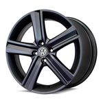 Jogo 4 Rodas Kr R-65 Vw Fox Highline Aro 17 5x100 Grafite Fosco Tala 7 Et 40