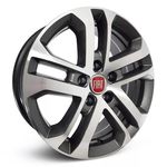 Jogo 4 Rodas Kr R-73 Fiat Toro Aro 16 5x110 Grafite Fosco e Diamante (gfd) Tala 6 Et 28