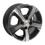 Jogo 4 Rodas Kr R-82 Onix Ltz Aro 15 4x100 Preto e Diamante (bd) Tala 6 Et 39