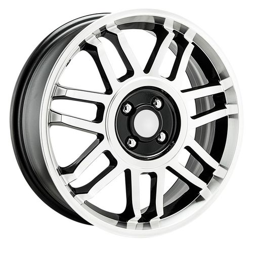 Jogo 4 Rodas Kr R-83 Snowflakes Aro 18 4x100 Preto e Diamante Tala 6 Et 42