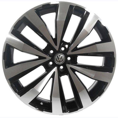 Jogo 4 Rodas Kr R-86 Amarok Passeio Aro 17 5x110 Preto e Diamante Tala 7 Et 40