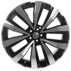 Jogo 4 Rodas Kr R-86 Amarok Passeio Aro 17 5X110 Preto e Diamante Tala 7 Et 40